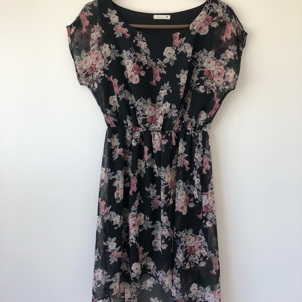 Floral high lowdress